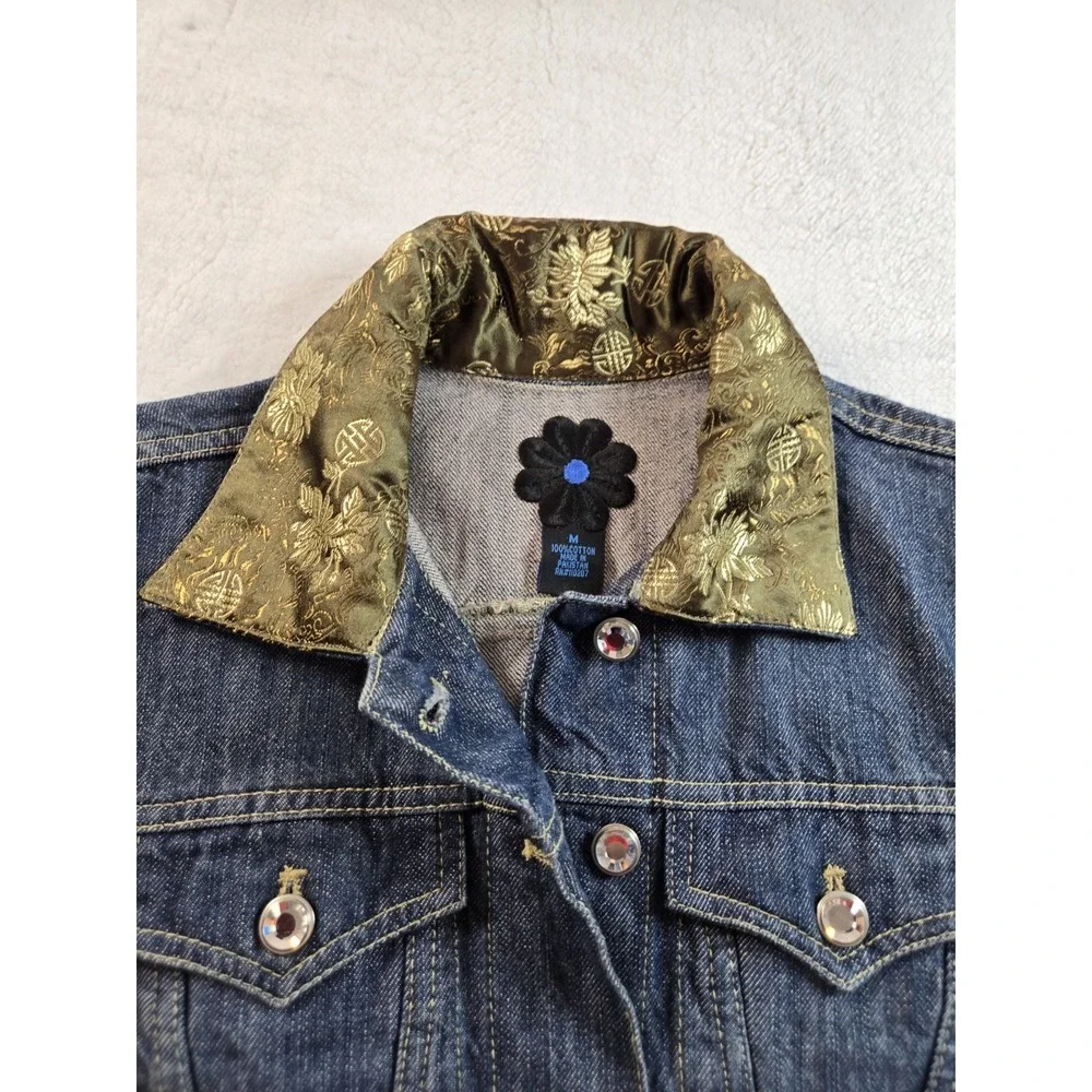 Women's Joluka Embellished Denim‎ Jacket Size M